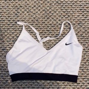 Size medium white Nike sports bra, no padding
